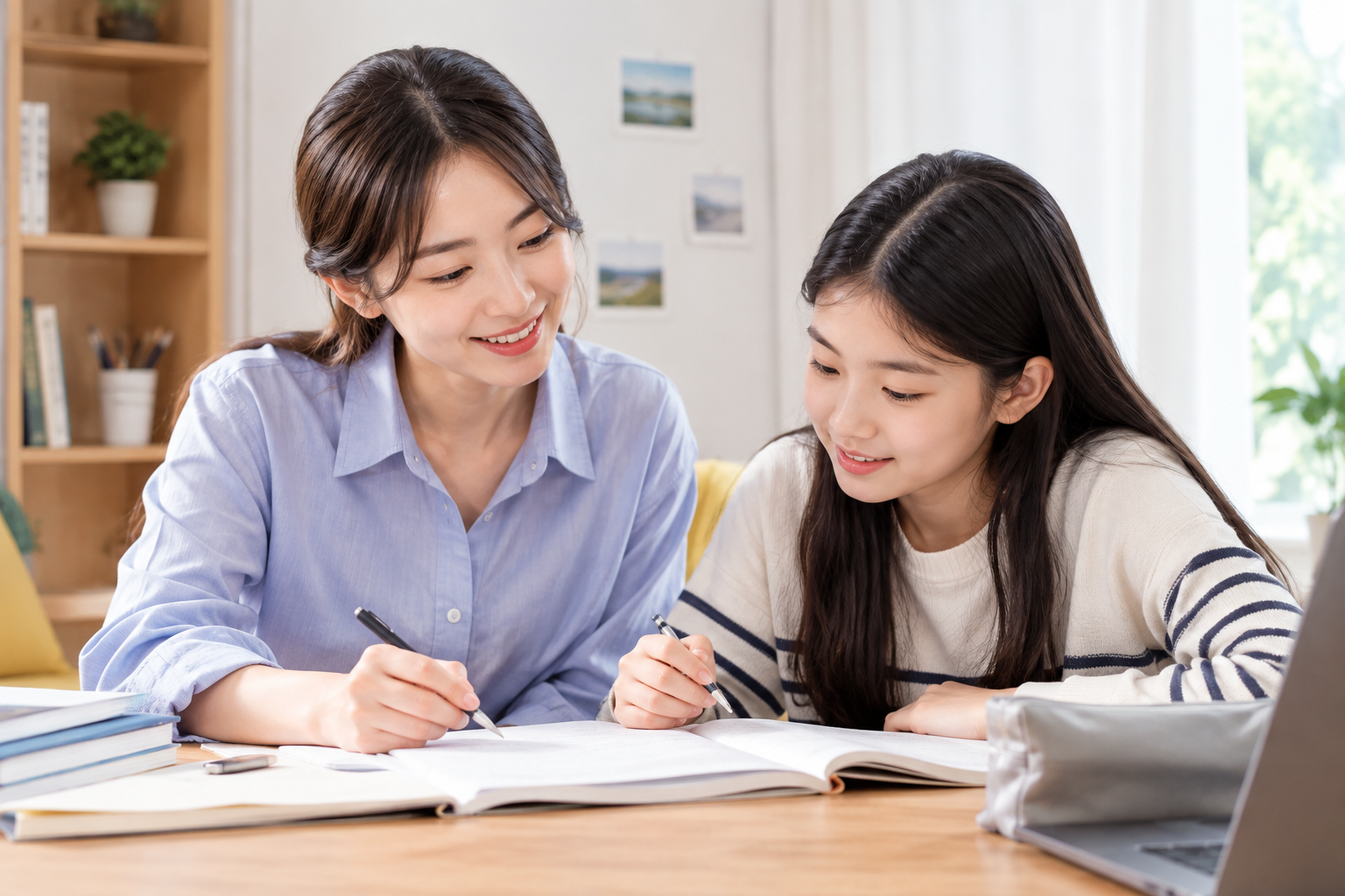 선생님과 학생이 함께 공부하는 30분 무료 테스트수업